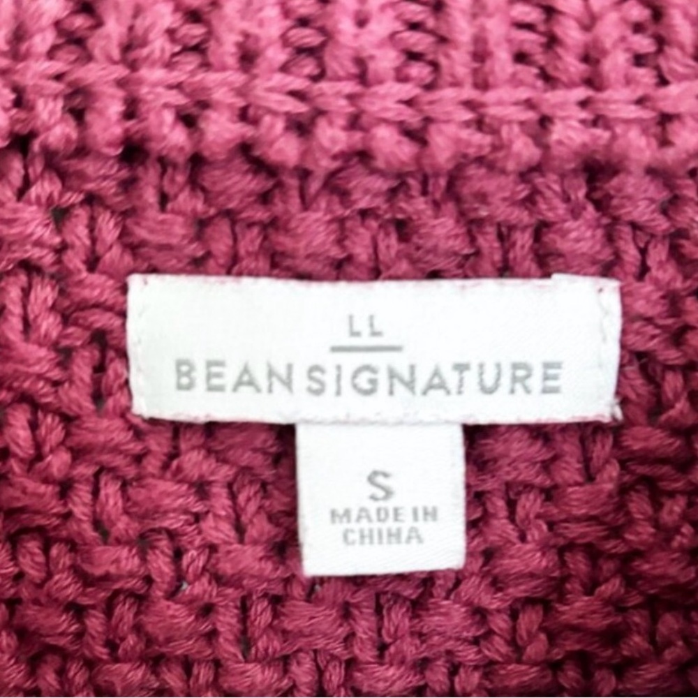 Signature Cable Knit Crewneck Sweater - Raspberry - Picture 6 of 6